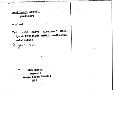 Bild på arkivkortet för arkivposten puolisaari