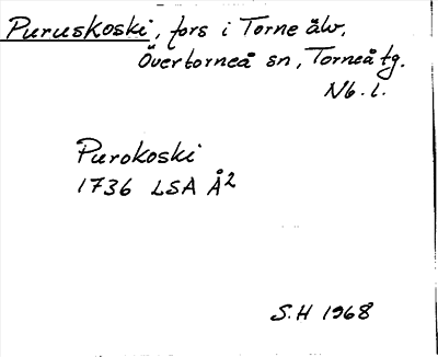 Bild på arkivkortet för arkivposten Puruskoski