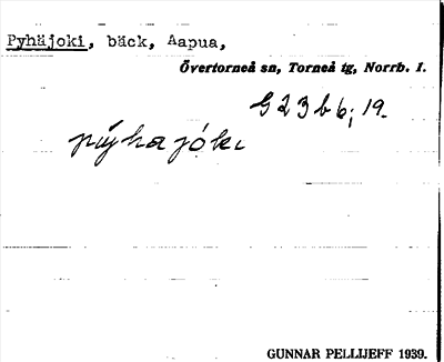 Bild på arkivkortet för arkivposten Pyhäjoki