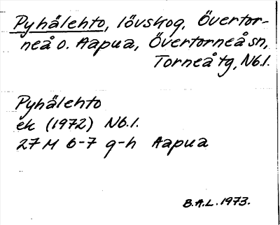 Bild på arkivkortet för arkivposten Pyhälehto