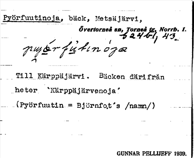 Bild på arkivkortet för arkivposten Pyörfuutinoja