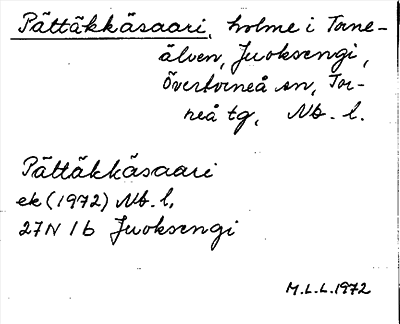 Bild på arkivkortet för arkivposten Pättäkkäsaari