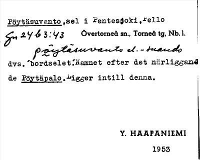 Bild på arkivkortet för arkivposten Pöytäsuvanto
