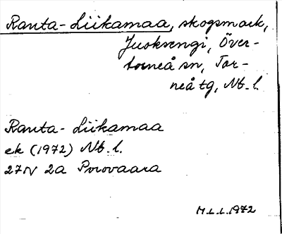 Bild på arkivkortet för arkivposten Ranta-Liikamaa