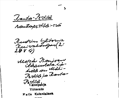 Bild på arkivkortet för arkivposten Ranta-Pestilä