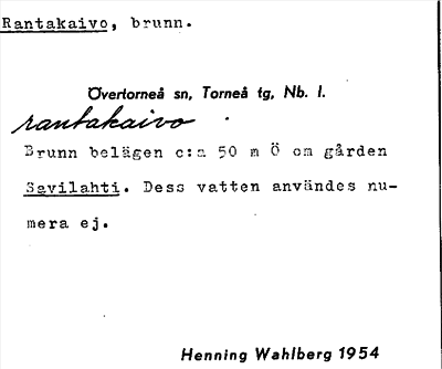 Bild på arkivkortet för arkivposten Rantakaivo