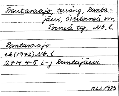 Bild på arkivkortet för arkivposten Rantasaajo