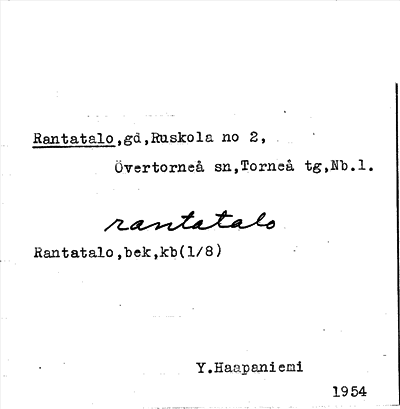 Bild på arkivkortet för arkivposten Rantatalo