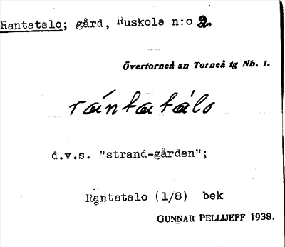 Bild på arkivkortet för arkivposten Rantatalo