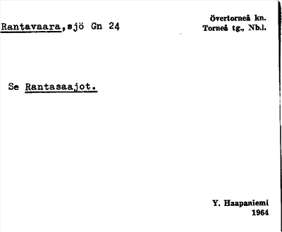 Bild på arkivkortet för arkivposten Rantavaara, se Rantassajot