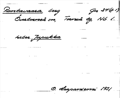 Bild på arkivkortet för arkivposten Rantavaara