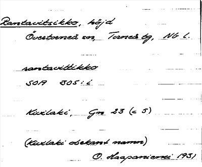 Bild på arkivkortet för arkivposten Rantavitsikko