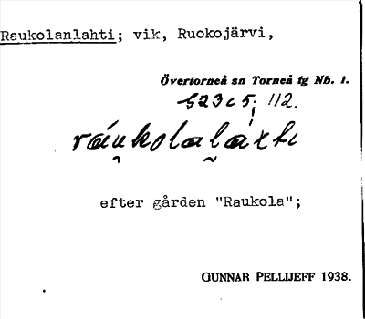 Bild på arkivkortet för arkivposten Raukolanlahti