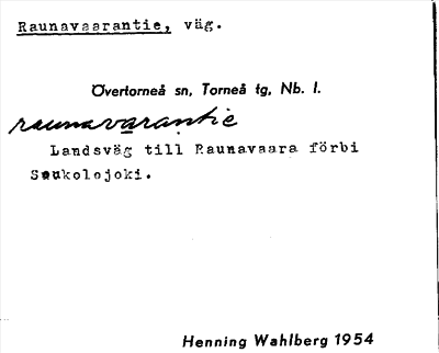 Bild på arkivkortet för arkivposten Raunavaarantie