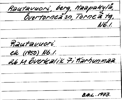 Bild på arkivkortet för arkivposten Rautavuori