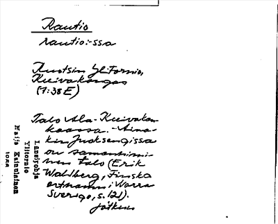 Bild på arkivkortet för arkivposten Rautio