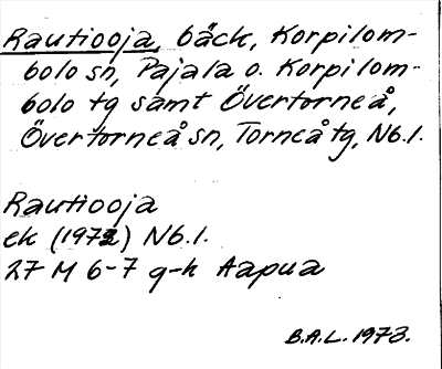 Bild på arkivkortet för arkivposten Rautiooja