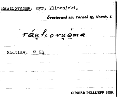 Bild på arkivkortet för arkivposten Rautiovuoma