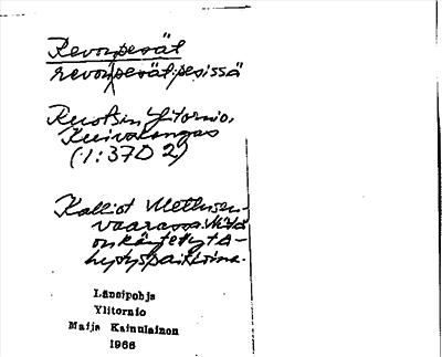 Bild på arkivkortet för arkivposten Revonpesät