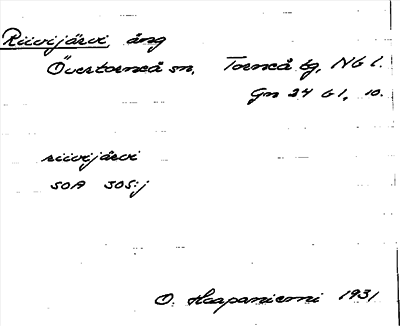 Bild på arkivkortet för arkivposten Riivijärvi