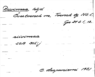 Bild på arkivkortet för arkivposten Riivimaa