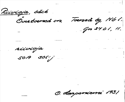 Bild på arkivkortet för arkivposten Riivioja