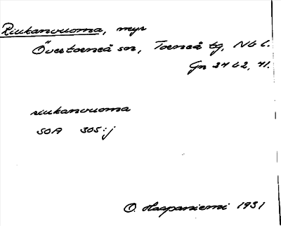 Bild på arkivkortet för arkivposten Riukanvuoma