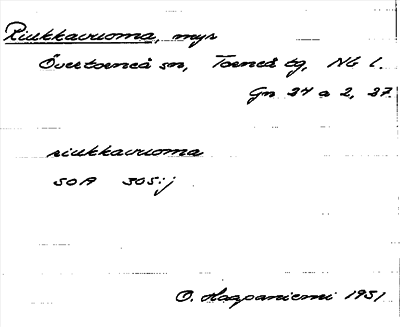 Bild på arkivkortet för arkivposten Riukkavuoma