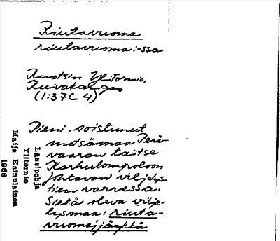 Bild på arkivkortet för arkivposten Riutavuoma
