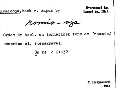 Bild på arkivkortet för arkivposten Romiooja