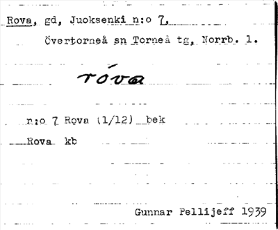 Bild på arkivkortet för arkivposten Rova