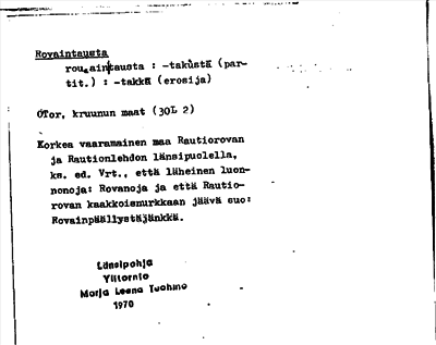 Bild på arkivkortet för arkivposten Rovaintausta