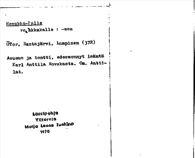 Bild på arkivkortet för arkivposten Rovakka-Kalle