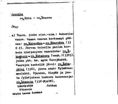 Bild på arkivkortet för arkivposten Rovakka