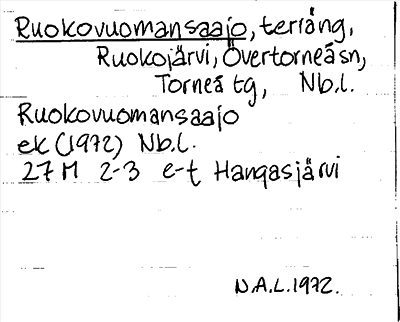 Bild på arkivkortet för arkivposten Ruokovuomansaajo