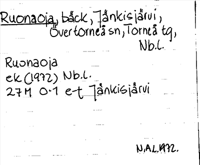 Bild på arkivkortet för arkivposten Ruonaoja