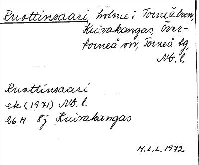 Bild på arkivkortet för arkivposten Ruottinsaari