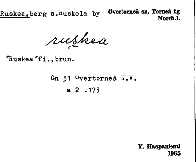 Bild på arkivkortet för arkivposten Ruskea