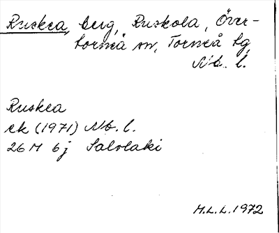 Bild på arkivkortet för arkivposten Ruskea