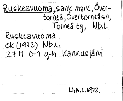 Bild på arkivkortet för arkivposten Ruskeavuoma