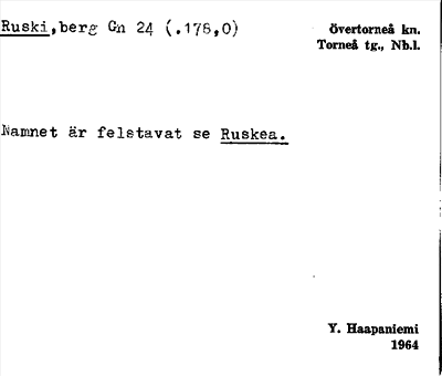 Bild på arkivkortet för arkivposten Ruski, se Ruskea
