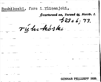 Bild på arkivkortet för arkivposten Ruuhikoski