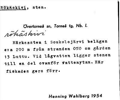 Bild på arkivkortet för arkivposten Rökäskivi