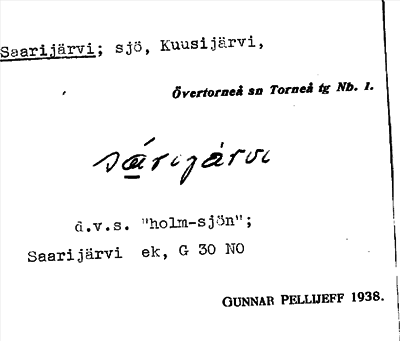 Bild på arkivkortet för arkivposten Saarijärvi
