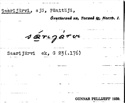 Bild på arkivkortet för arkivposten Saarijärvi