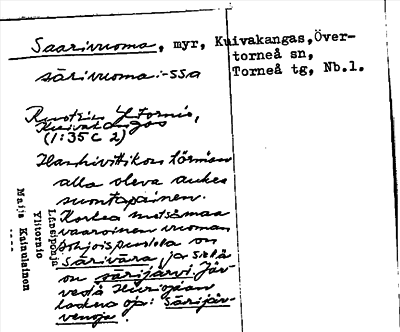 Bild på arkivkortet för arkivposten Saarivuoma
