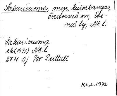 Bild på arkivkortet för arkivposten Sakarivuoma