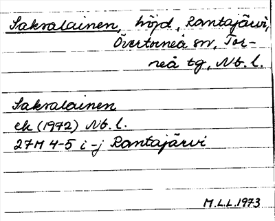 Bild på arkivkortet för arkivposten Saksalainen