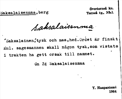 Bild på arkivkortet för arkivposten Saksalaisenmaa