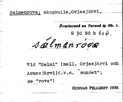 Bild på arkivkortet för arkivposten Salmentova